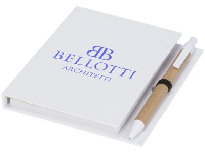 Цветной комбинированный блокнот с ручкой, белый — 21022600_2, изображение 5