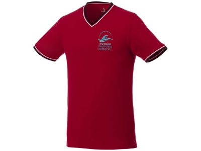 Мужская футболка Elbert с коротким рукавом, красный/темно-синий/белый, изображение 4