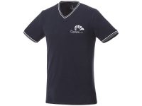 Мужская футболка Elbert с коротким рукавом, темно-синий/серый меланж/белый, изображение 3