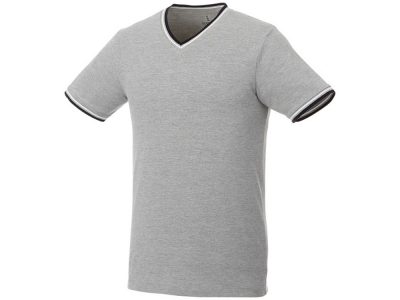 Мужская футболка Elbert с коротким рукавом, серый меланж/темно-синий/белый, изображение 1