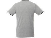Мужская футболка Elbert с коротким рукавом, серый меланж/темно-синий/белый, изображение 2