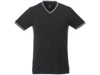 Мужская футболка Elbert с коротким рукавом, черный/серый меланж/белый, изображение 2
