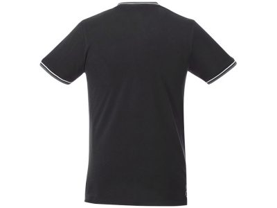 Мужская футболка Elbert с коротким рукавом, черный/серый меланж/белый, изображение 4