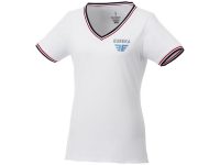 Женская футболка Elbert с коротким рукавом, белый/темно-синий/красный, изображение 2