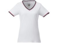 Женская футболка Elbert с коротким рукавом, белый/темно-синий/красный, изображение 3