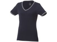 Женская футболка Elbert с коротким рукавом, темно-синий/серый меланж/белый, изображение 1
