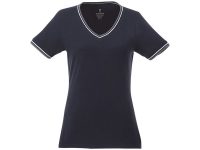 Женская футболка Elbert с коротким рукавом, темно-синий/серый меланж/белый, изображение 2