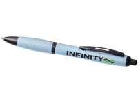 Шариковая ручка Nash из пшеничной соломы с черным наконечником, синий — 10738301_2, изображение 4