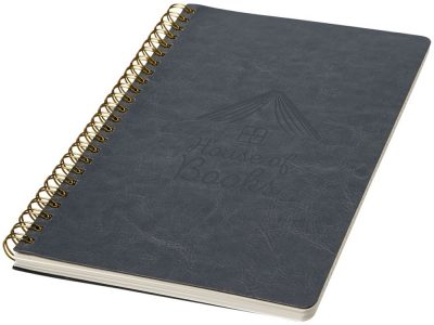 Дневник Spiraly формата A5 из искусственной кожи, серый, изображение 5
