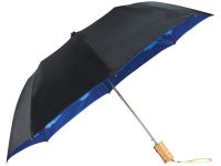 Зонт Blue skies 21 двухсекционный полуавтомат, черный, изображение 4