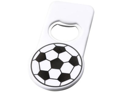 Футбольная открывалка для бутылок с магнитом, белый, изображение 1