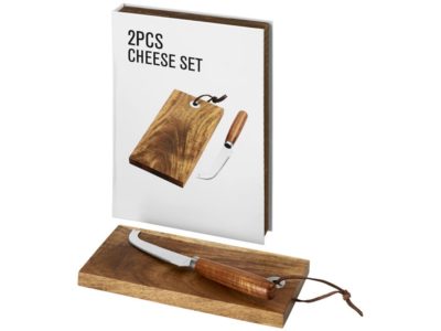 Подарочный набор для сыра Nantes из 2 предметов, дерево, изображение 1