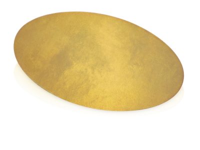 Значок металлический Овал, золотистый, изображение 2
