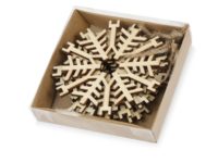 Набор деревянных снежинок, 6шт, изображение 3