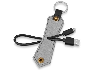 Кабель-брелок USB-MicroUSB Pelle, черный, изображение 3