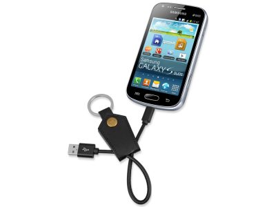 Кабель-брелок USB-MicroUSB Pelle, черный, изображение 4