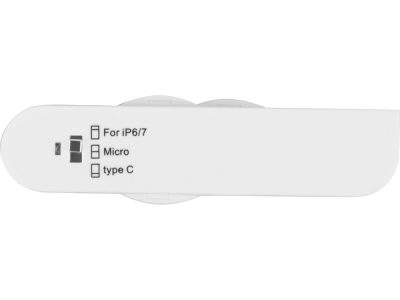 Универсальный переходник Smarty (Micro USB / Lightning / Type C), белый, изображение 3