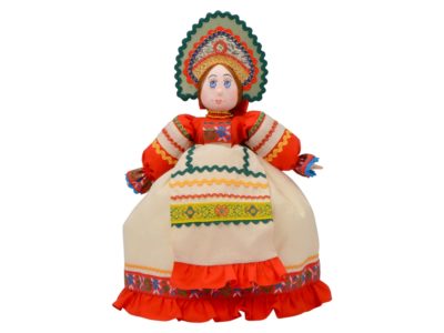 Набор Зимняя сказка: кукла на чайник, чайник заварной с росписью, изображение 2
