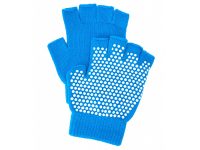 Перчатки противоскользящие для занятий йогой, голубой, изображение 1