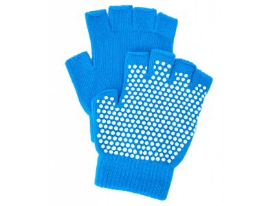 Перчатки противоскользящие для занятий йогой, голубой, изображение 1