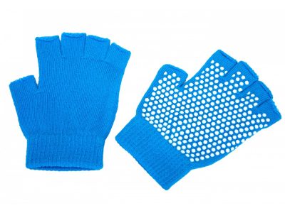 Перчатки противоскользящие для занятий йогой, голубой, изображение 3