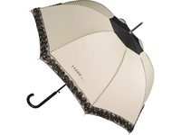 Зонт-трость Ferre, полуавтомат, бежевый/черный, изображение 1