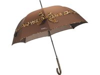 Зонт-трость Ferre, полуавтомат, коричневый/оранжевый/черный, изображение 1