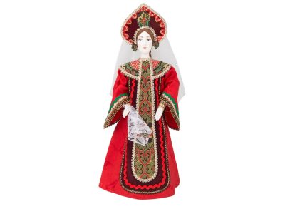 Набор Евдокия: кукла в народном костюме, платок, красный, изображение 2