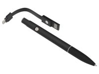 Ручка шариковая с кабелем USB, черный, изображение 5