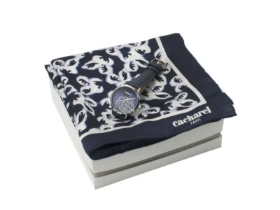 Подарочный набор: часы наручные женские, шелковый платок. Cacharel, изображение 1