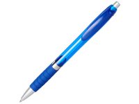 Шариковая полупрозрачная ручка Turbo с резиновой накладкой, cиний — 10736401_2, изображение 1