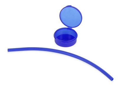 Силиконовая трубочка Fresh в пластиковом кейсе, синий — 897302_2, изображение 3