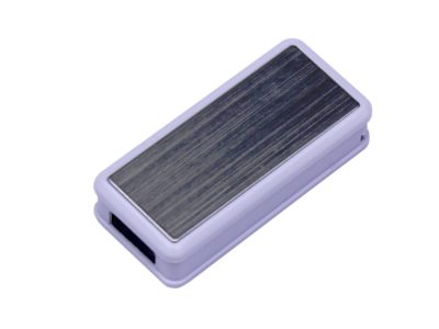 USB-флешка промо на 64 ГБ прямоугольной формы, выдвижной механизм, белый — 6534.64.06_2, изображение 2