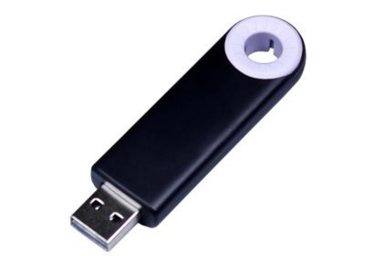USB-флешка промо на 32 Гб прямоугольной формы, выдвижной механизм, белый — 6835.32.06_2, изображение 1
