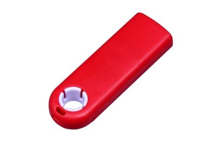 USB-флешка промо на 4 Гб прямоугольной формы, выдвижной механизм, белый — 6935.4.06_2, изображение 2