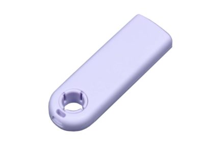 USB-флешка промо на 64 Гб прямоугольной формы, выдвижной механизм, белый — 7235.64.06_2, изображение 2