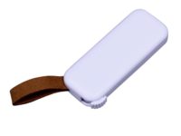 USB-флешка промо на 32 Гб прямоугольной формы, выдвижной механизм, белый — 6644.32.06_2, изображение 2