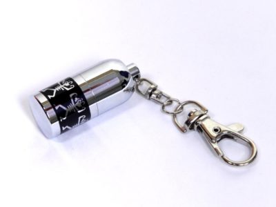 USB-флешка на 16 Гб в виде пули с танцующими человечками, серебро, изображение 2