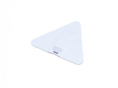 USB-флешка на 8 Гб в виде пластиковой карточки треугольной формы, белый, изображение 2