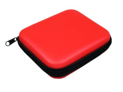 Подарочный набор USB-SET в кожанном исполнении в коробочке на 64 Гб, красный, изображение 3