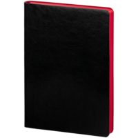 Ежедневник Slip, недатированный, черный с красным, изображение 1