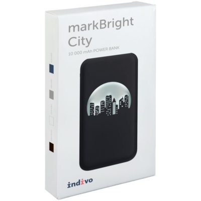 Аккумулятор с подсветкой markBright City, 10000 мАч, черный, изображение 11