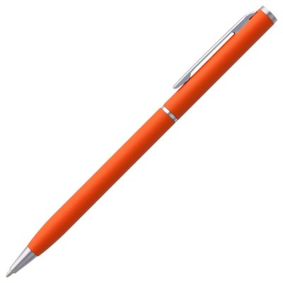 Блокнот Magnet Chrome с ручкой, черный с оранжевым, изображение 1