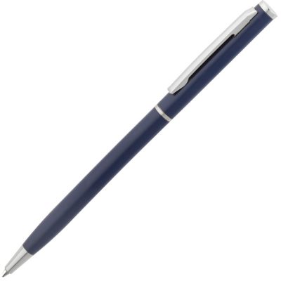Блокнот Magnet Chrome с ручкой, черный с синим, изображение 1