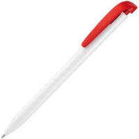 Ручка шариковая Favorite, белая с красным, изображение 1