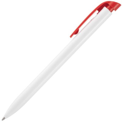 Ручка шариковая Favorite, белая с красным, изображение 2