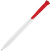 Ручка шариковая Favorite, белая с красным, изображение 3