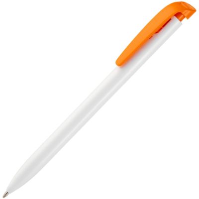 Ручка шариковая Favorite, белая с оранжевым, изображение 1