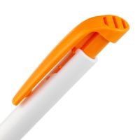 Ручка шариковая Favorite, белая с оранжевым, изображение 4