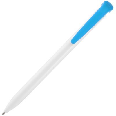 Ручка шариковая Favorite, белая с голубым, изображение 3